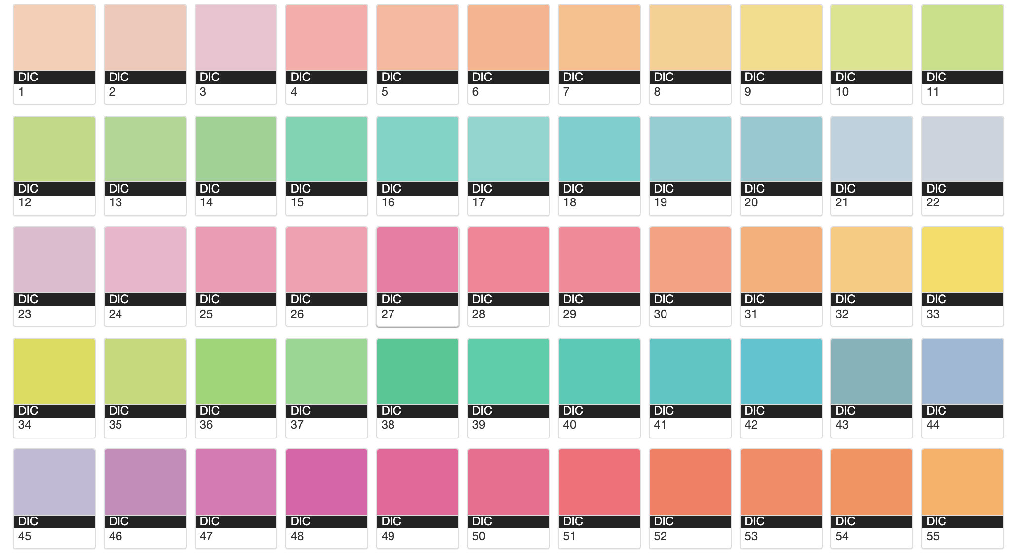 dic 色卡/颜色库