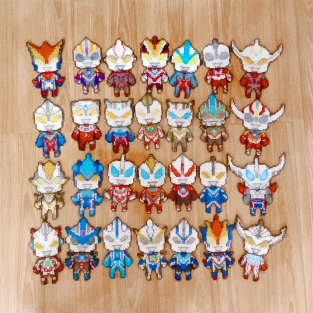 奥特曼像素画/拼豆图纸/30张