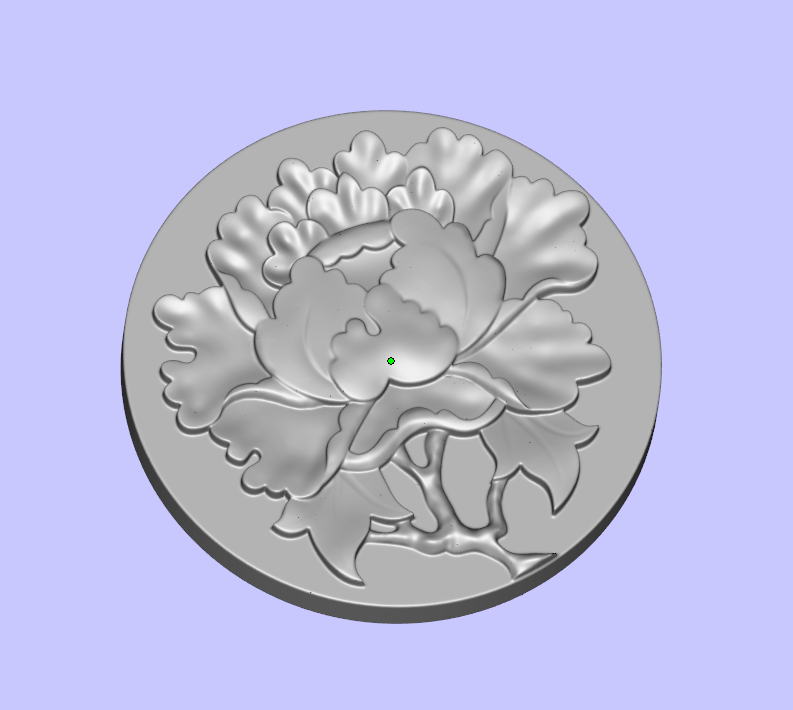 牡丹花3d模型图下载,牡丹花浮雕图下载,牡丹花源文件stl下载